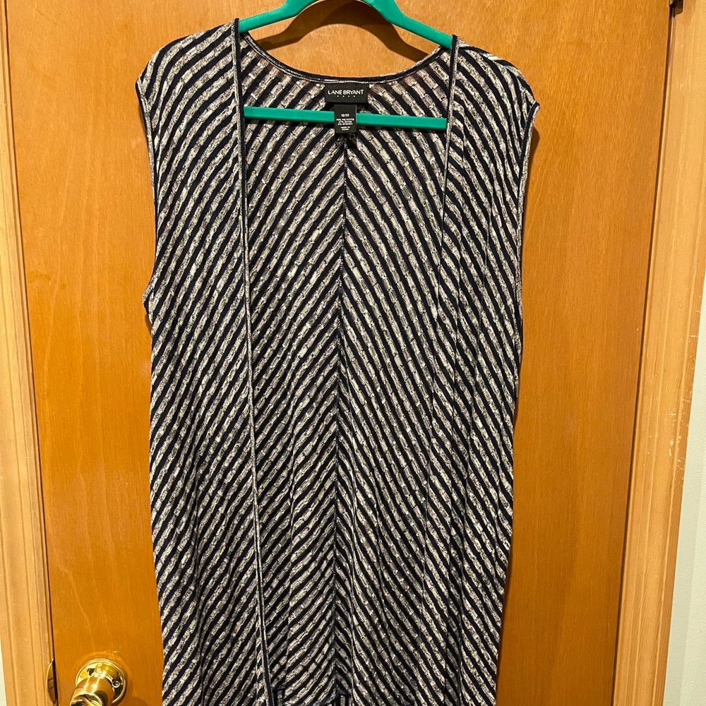 Lane Bryant Sleeveless Knit Vest with Ruffle Bottom
